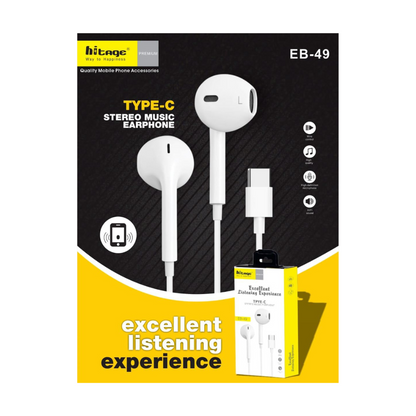HITAGE Earphones EB-49  Headphones Earplugs Headset High Definition Sound. - Ghost-Gadgets