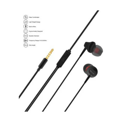 Hitage EB-468 Classic Hi Fi fashion Music Headphones Wired Headset  (Black, In the Ear) - Ghost-Gadgets