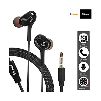 Hitage EB-6786 Color Melody in-Ear Stereo Bass Headphone 3.5 mm (Black). - Ghost-Gadgets