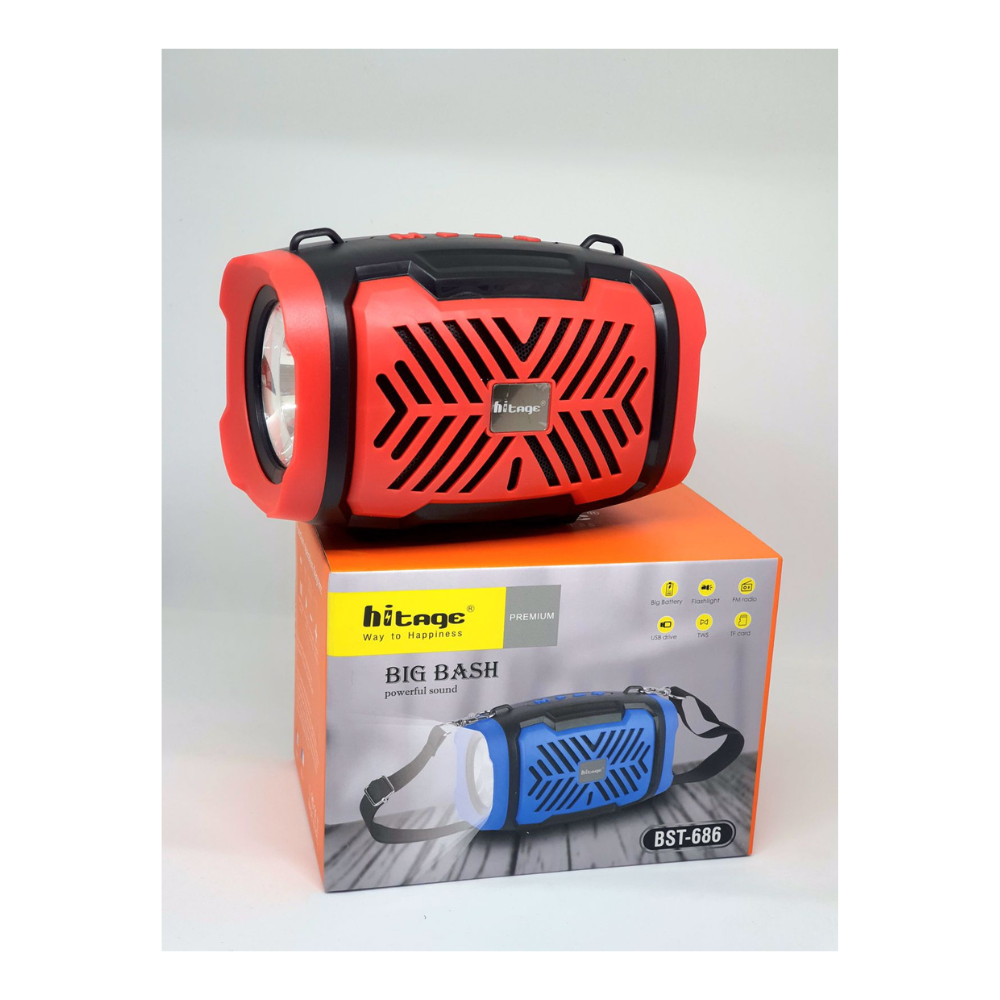 Hitage BST-686 Big Bash Bluetooth Speaker With Brightest Touch Light . - Ghost-Gadgets
