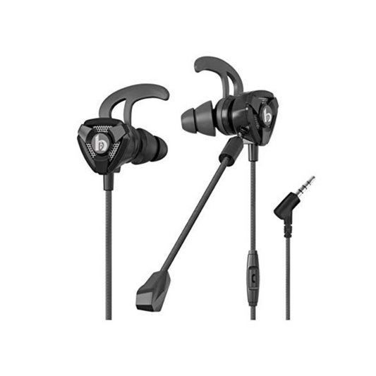 Hitage GH-1927 Gaming Earphones with Adjustable Boom & in-line Mic, Volume Control, Mute Switch & 3D Stereo Sound Android Phones, Tablets, PC, Laptop, PS4, PS5, Xbox (Black) - Ghost-Gadgets