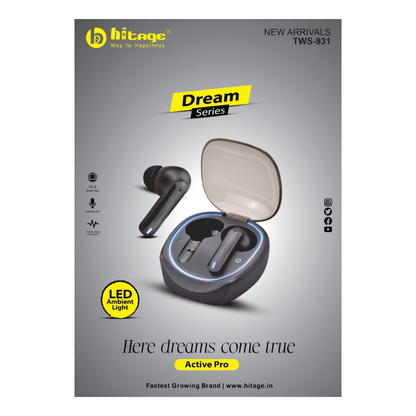 Hitage TWS-931 earbuds , Bluetooth 5.3. - Ghost-Gadgets