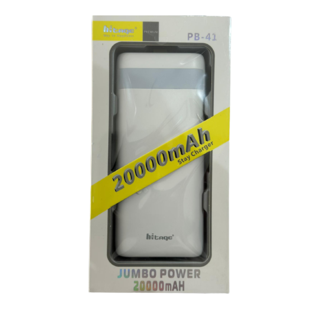 Hitage 20,000mAH Power Bank PB-41(JUMBO POWER) Best Travel Charger - Ghost-Gadgets