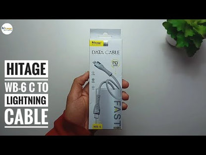 Hitage WB-6 Fast Charging cable For C to Lightning.